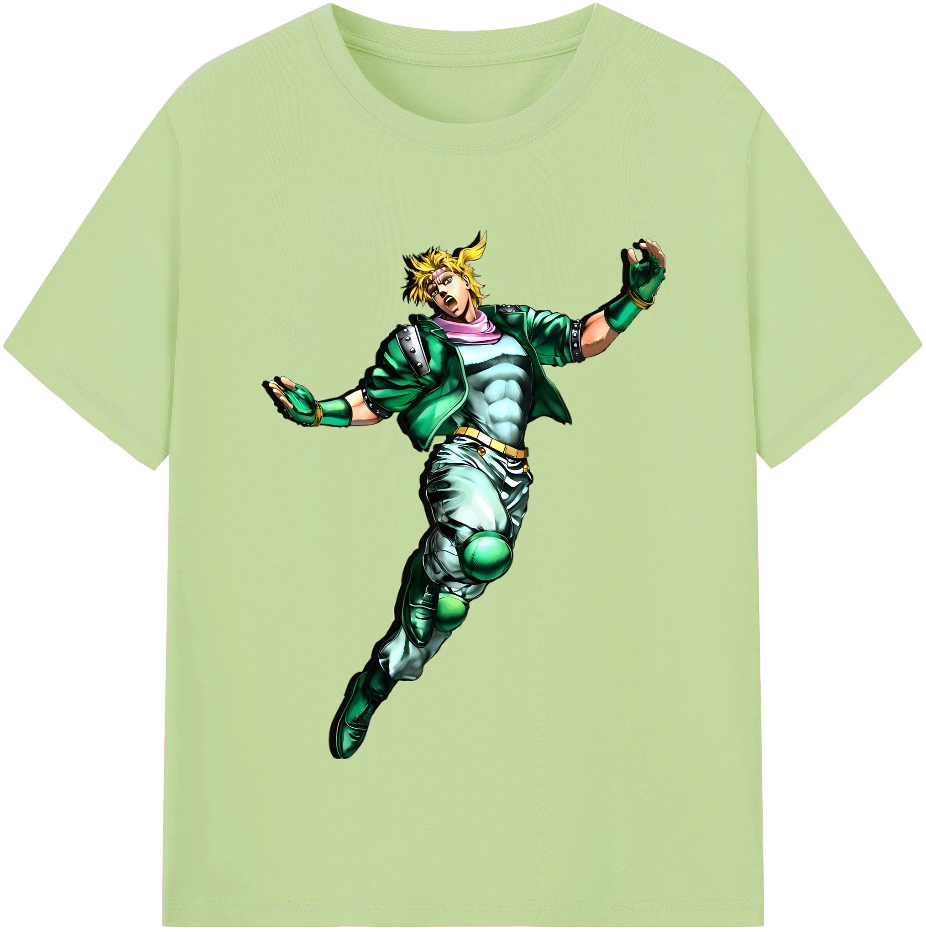 （画像用） ジョジョの奇妙な冒険 ディオ?ブランドー JoJo's Bizarre Adventure Dio Brando 綿100％半袖Tシャツ（フロントプリント）